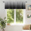 Cortina degradê cinza e preto 42x18 polegadas com bolso para varão e iluminação. 6