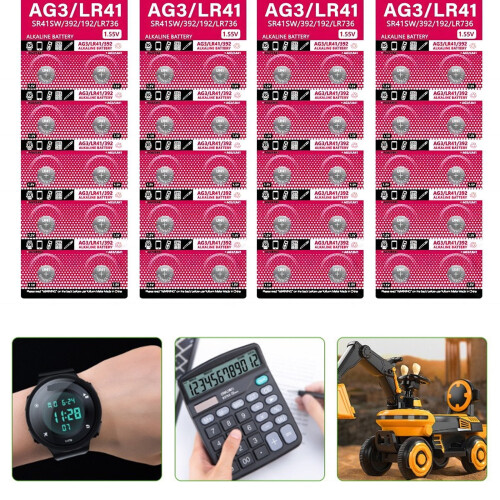 Baterii tip pastilă AG3, 1,55 V, pachet de 10 1