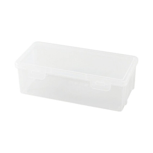 Extra Large Stackable Pencil Box, Translucent Clear Storage Case for Gel Pens, Markers, Erasers – Locking Lid, Compatible with Standard Office 1
