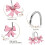 12-Pack Pink Bow Shower Curtain Hooks Resin 5
