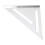 Righello triangolare in lega di alluminio argento bianco 15