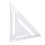 Righello triangolare in lega di alluminio argento bianco 16