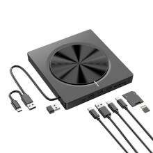 Ulkoinen DVD/CD-soitin USB3.0, 7-in-1, kannettava
