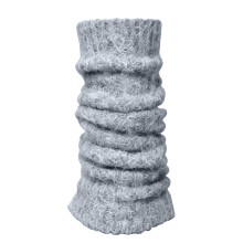Gebreide fleece beenwarmers, unisex, één maat, grijs