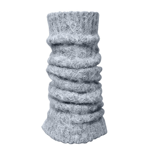 Strickfleece-Beinwärmer Unisex Einheitsgröße Grau