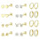 Hypoallergenic Surgical Steel Flat Back Earrings Gold Stud 1