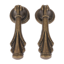 Tirador de armario de bronce antiguo, 19x60 mm, estilo vintage, 2 juegos.