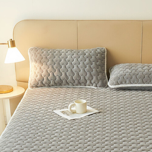 Milk Velvet Pillowcase Gray 48x74cm