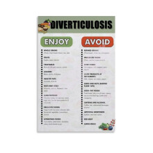 Affiche de régime de diverticulose Impression sur toile