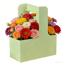 Kraft blomstergaveposer med hanke (10 stk.)
