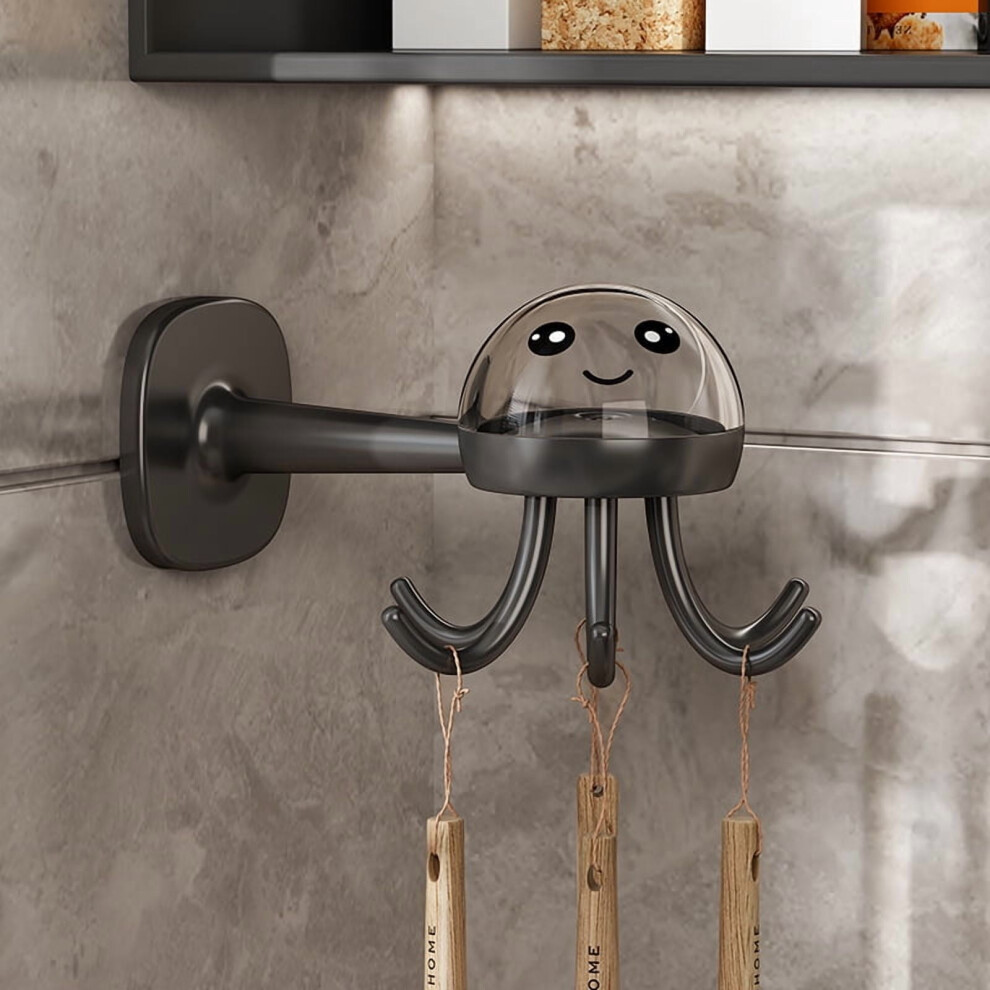 Octopus Kitchen Hooks 2 Pack Â Punch-Free Rotating Wall 9058772194367