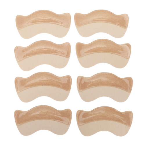 4 Pairs Apricot Moon Shaped Heel Cushions Soft Self-Adhesive Inserts 1