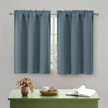Stone Blue Tier Curtains 30" W x 36" L (Pack of 2)
