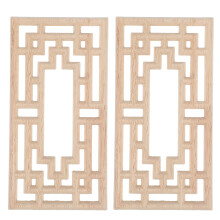 Beige Wood Appliques for Home Decor 2 pcs