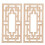 Beige Wood Appliques for Home Decor 2 pcs 1