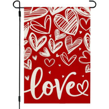 Valentine's Day Garden Flag 12x18 in Double-Sided