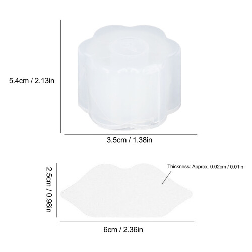 Lippenförmiger Fersen-Patch mit transparentem Kleber, 3 Rollen 1