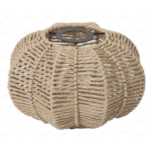 Cúpula de abajur de rattan de 8 polegadas – Estilo boho natural trançado