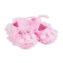 Zapatos de princesa para bebé niña, color rosa, calzado suave, 1 par.