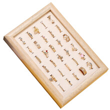 Elegant Jewelry Display Tray – Velvet-Lined, 21.7 x 14.7