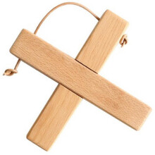 Suporte dobrável de madeira maciça Minkissy, marrom, pacote com 1 unidade.