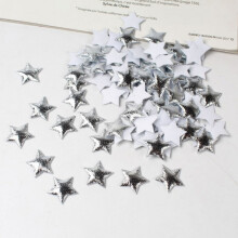 Foam Stars for Christmas Decor Silver 100 pcs