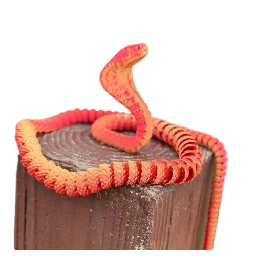 3D-utskriven orm-fidgetleksak med flexibla leder, 1 st