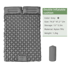 Colchoneta hinchable de camping con almohada de TPU y diseño de diamante.