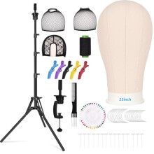 Tacar Seasamh Wig Inchoigeartaithe le Ceann Canbháis 22"