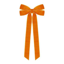 Orange Velvet Christmas Bows 5 x 9 in – Pack of 12