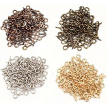 100 Stück 10 x 5 mm Ösenschrauben für die Schmuckherstellung
