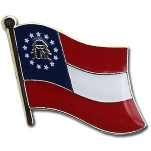 Broche com a bandeira do estado da Geórgia