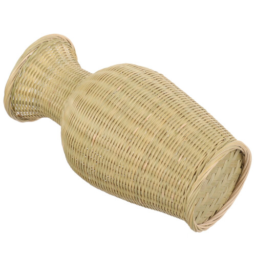 Handgewebte Bambusvase, 21,5 cm