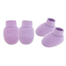 Conjunto de manoplas y calcetines antiarañazos para bebé, de algodón, de 0 a 6 meses.