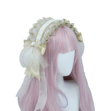 Gothic Bows Hairbands Photo Props Lace Ribbon Headbands Party-1