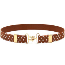Elastic Kids Belt for Horse Ride Adjustable-light tan poa d t
