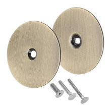 2pack Durability Steel Door Lock Hole Cover Set Includes-Bronze