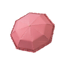 Joli parapluie à motifs damiers avec bordure en-Bourgogne