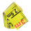 4Pcs Yellow Water Meter Decals PVC Adhesive for Accurate Liquid Level 1
