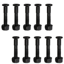 80Sets Black Mounting Bolts Set Skateboard Hardware Steel Replacement