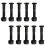 80Sets Black Mounting Bolts Set Skateboard Hardware Steel Replacement 1