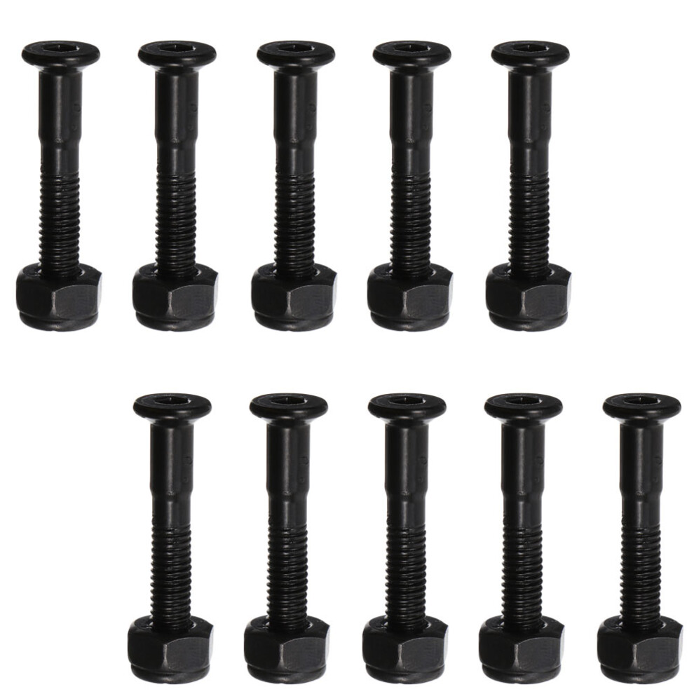 Photos - Nail / Screw / Fastener 80Sets Black Mounting Bolts Set Skateboard Hardware Steel Replacement