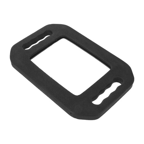4Pcs Unbreakable Black Handheld Barber Mirror with Foam for Makeup Use
