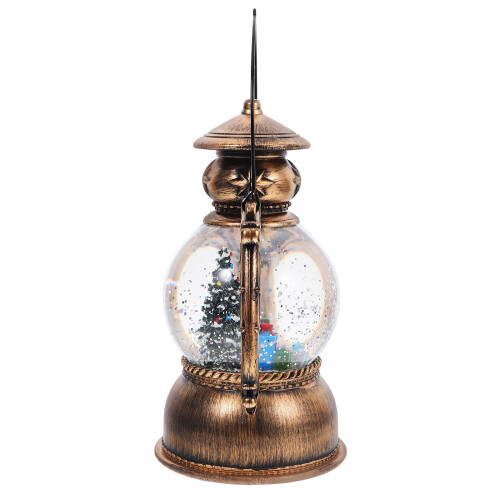 2Pcs Multi LED Christmas Snow Globe Lantern Music Box Battery USB