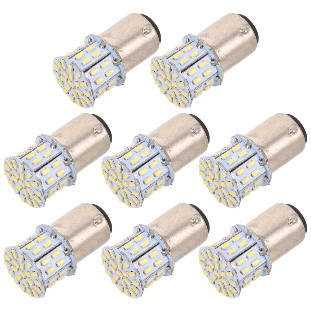 8Pcs Rear Brake Lights Tail Replacement Bulbs For Camper Trucks Suvs With 1157 Socket For Rear Stop And Turn Signal White/Light 3672851783639