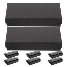 32Pcs Black Watch Storage Box with Sponge Cushion Paper Travel Case