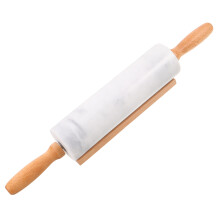 3St Duurzame Marmeren Rolling Pin Met Hout, Ideaal Voor Deeg En Pasta