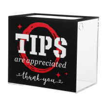 3Pcs Acrylic Charity Tip Jar Multi Cash Savings