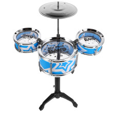 4Sets Blue Baby Drum Set Plastic Realistic Jazz Drum for Children