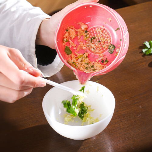 Handmade Garlic Grater Bowl, Efficient Foliage Stripping-Pink 1 1